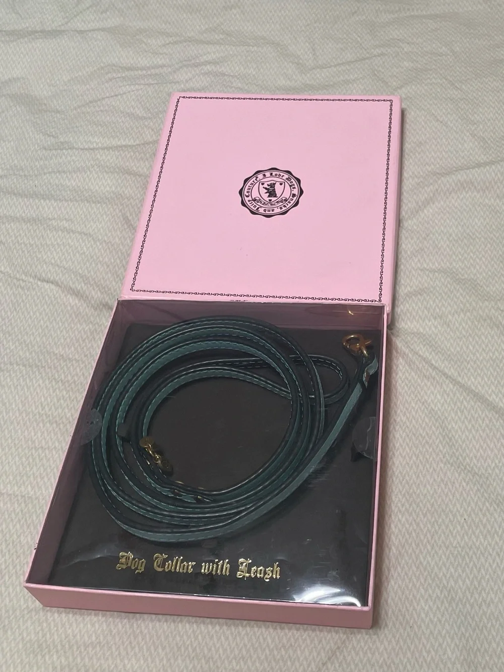 Juicy Couture Vintage Leather Dog Leash with Charms NIB 🐶🐾🦴